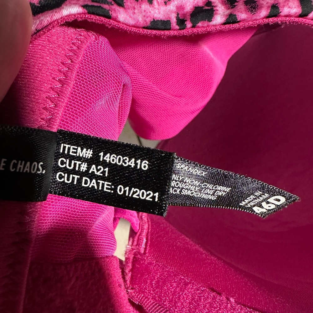 Torrid Curves push up Fuchsia Leopard Print Bra SZ 46D underwire padded - Picture 10 of 10